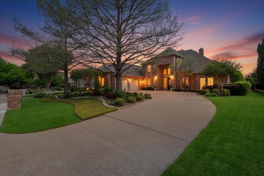 A wall of windows, a shimmering pool, and Walnut Creek Golf Course views define this exceptional Mansfield home. Purchase with confidence: PRE-INSPECTED with repairs completed for your convenience and peace of mind. NEW ROOF FEB 26
Features include an elegant circle driveway, soaring ceilings, a sweeping staircase, and an open-concept layout flooded with natural light. The gourmet kitchen offers a massive island, prep sink, and butler’s pantry. Unique brick accents and built-ins add character throughout.
Relax in the four-season room with 180-degree views of the pool, pond, and manicured green. The primary suite serves as a sanctuary with separate jetted tub, large shower and large custom closet. Secondary bedrooms each feature large closets and private baths. You don’t have to worry about having enough storage in this home - a 600+ sq ft climate-controlled storage space gives your art and collectible storage a perfect home. Additional features include an oversized garage with epoxy floors, a storage system with cabinets, and golf cart parking. Worry free living with the installed whole-house generator. Experience a perfectly move-in-ready lifestyle in a setting that is truly second to none.
