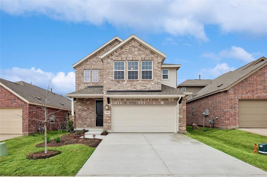 A stunning two-story with soaring ceilings, designer kitchen finishes, and a large backyard, offering open-concept luxury and flexible living in Sherman’s most dynamic community, Bel-Air Village. Plus, the home is just moments away to the future beach club! This stunning two-story Meridian Plan offers 2,139 square feet of luxurious living. From the moment you enter, you're greeted by soaring ceilings in the great room and natural light pouring in through a wall of windows, creating a sense of openness and warmth with durable wood-looking flooring flowing throughout. The open-concept kitchen features stainless steel appliances, subway tile backsplash, soft gray cabinets, ample storage and counter space, a large island, a spacious pantry, and granite countertops. The exclusive owner's suite is located away from the great room, providing a peaceful retreat complete with a large shower and a spacious closet. Upstairs, the opening railing adds architectural flair while keeping the space visually connected. You'll find three cozy bedrooms, perfect for hosting guests or accommodating your growing family. Outside, a covered patio overlooks a spacious backyard perfect for pets, playtime, or your dream garden setup. Imagine going outside your door to find nearby planned green spaces and walking trails, perfect for morning jogs, evening strolls, or simply enjoying the tranquility of nature. The planned playground and picnic area will become a favorite spot for family outings and neighborhood gatherings, fostering community and connection among residents. Beyond Bel Air Village, Sherman offers a variety of attractions and recreational opportunities. Bel Air Village also offers excellent connectivity, with easy access to US 75, ensuring smooth commutes and convenient travel to surrounding areas. Whether you're heading to work, exploring the local dining and shopping scenes, or venturing further afield, this community's strategic location makes it all effortlessly accessible.