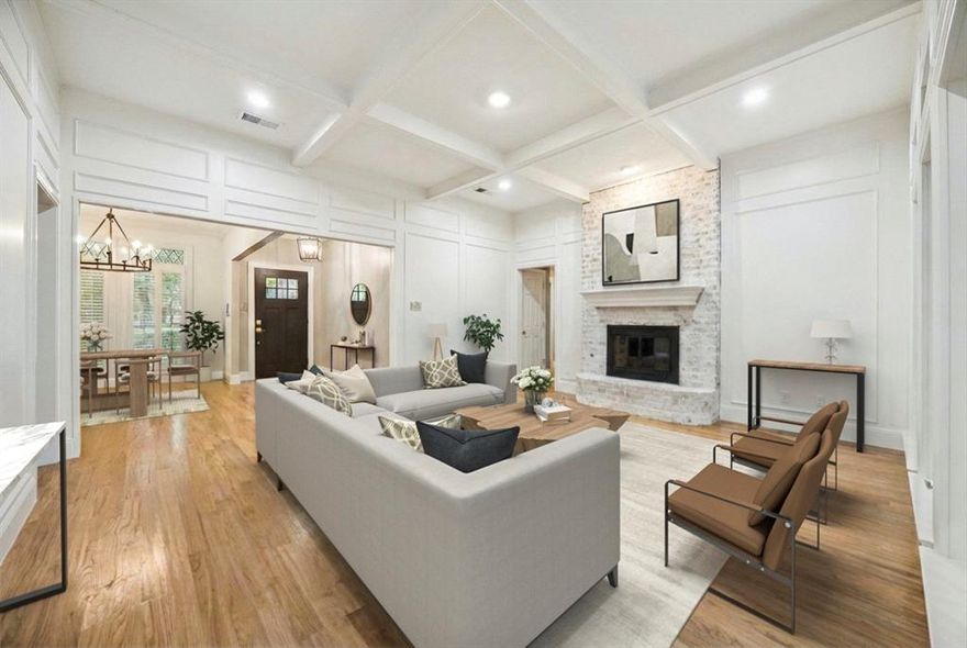 Tucked away on a peaceful, tree-lined street, this 3-bedroom, 3-bathroom home in Grapevine is located within the highly acclaimed CARROLL ISD. Just a short stroll to Grapevine Lake and the recently renovated Pickering Park, the setting offers an ideal balance of natural surroundings and everyday accessibility.

Inside, hardwood floors and high ceilings create an inviting atmosphere, while the living room is anchored by a beautifully finished German-Schmear fireplace. A versatile sunroom—separate from the listed square footage—provides valuable additional living space perfect for a home office, playroom, or fitness area.

The backyard is designed for year-round enjoyment, featuring a pool and a second outdoor fireplace that enhances the entertaining experience. Notable recent improvements include a fully customized primary bathroom renovation (2025), new front door (2025), roof replacement (2023), new carpet, updated lighting throughout, and new kitchen appliances including an oven and microwave.

Conveniently positioned with quick access to Highway 114, DFW International Airport, Southlake Town Square, and Historic Main Street Grapevine, this property combines thoughtful updates, functional space, and an outstanding location.