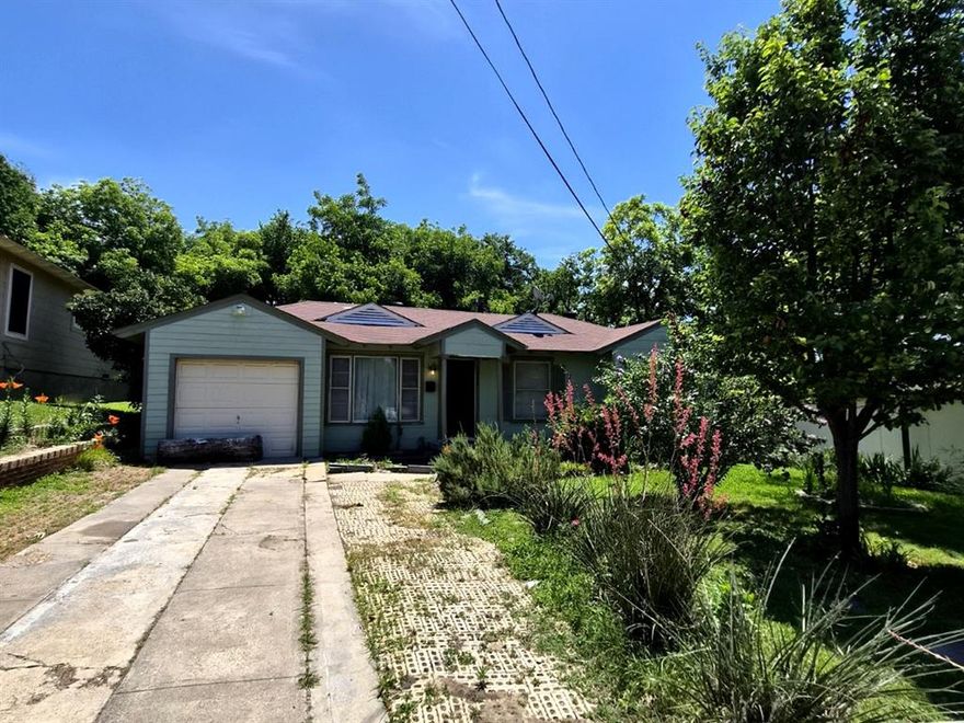 This 2-bedroom, 2-bath home offers a great opportunity for buyers looking to add their personal touch or investors seeking potential in a convenient Dallas location. Featuring a functional layout with comfortable living spaces, this property includes a spacious kitchen, good-sized bedrooms, and a large backyard perfect for outdoor enjoyment. The main bedroom features a private bathroom and walk-in closet for added comfort and convenience. Enjoy the large covered patio, ideal for relaxing or entertaining, along with mature trees that provide shade and character to the property. Recent improvements include a roof approximately 3 years old and a newer AC system, adding extra value and peace of mind. Conveniently located near major highways, shopping, dining, and schools, this home provides easy access to everyday essentials and commuting routes. Property is priced below city appraisal value, making it an excellent opportunity with strong potential. Buyers may also qualify for lender incentives or closing cost assistance when using the seller’s preferred lender, subject to buyer qualification and lender approval. Whether you are a first-time buyer, investor, or someone looking for a home with possibilities, this property is worth a look!