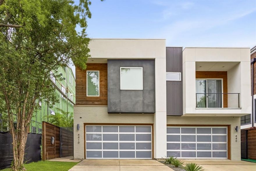 This beautifully maintained, move-in ready two-story single-family attached home in the heart of East Dallas blends modern style with everyday comfort. Built in 2018, the home showcases clean lines, sleek finish outs, and an open concept design filled with abundant natural light. The spacious living and dining areas flow seamlessly into a stunning kitchen, complete with an oversized island and quartz countertops — perfect for both daily living and entertaining. Large sliding doors open to a beautiful back deck, creating an inviting indoor-outdoor space ideal for relaxing or hosting guests. The home features 3 bedrooms, 2 full baths, and a convenient lower level powder bath, with all bedrooms thoughtfully located on the second level for added privacy. The primary suite offers a true retreat with a spa-inspired bathroom and a generous walk-in closet. Wood flooring runs throughout the main living areas, complemented by tile in wet areas and carpet in bedrooms and closets. A two-car garage and gated front entry complete this exceptional East Dallas property. All in walking distance to local restaurants like E Bar and all of Lower Greenville, Henderson Avenue and Knox has to offer.