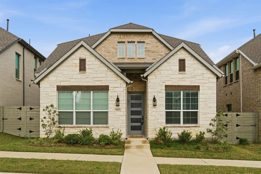 *FOR SALE* FANTASTICALLY maintained Sycamore floor plan by K Hovnanian Homes in highly desired The Station in Sachse!  
DOWNSTAIRS features Master suite is on the front, box ceiling, tall windows, with both oversized shower and tub, dual sinks, granite counter tops, private toilet, & walk-in master closet; Living room with cathedral ceiling & lots of windows; Kitchen with soft close kitchen cabinets with trash drawer, granite counter tops, 5-burner gas cooktop, tile backsplash, power exhaust vent, double oven, microwave, walk-in pantry, kitchen island with pendant lights, breakfast bar and deep sink; a secondary bedroom with walk-in closet front facing and another full bathroom with granite countertops and shower tub; full-size Laundry. 
UPSTAIRS features game room with lots of natural light; secondary full bath with dual sinks and shower tub; and two other secondary bedrooms with walk-in closets; & ceiling attic access!
FLOORING is wood-look tiles in the common areas and carpet in the bedrooms. 
OPEN floor plan opens directly to dining and kitchen.
EXTERIOR features stone-brick elevation, rain gutters, back patio with a gas drop,  and a rear entry garage. 
CLOSE to walking trails, Heritage Park, Firewheel Town Center, top-rated schools, dining, entertainment, and scenic walking trails. 
CALL to schedule a showing today!