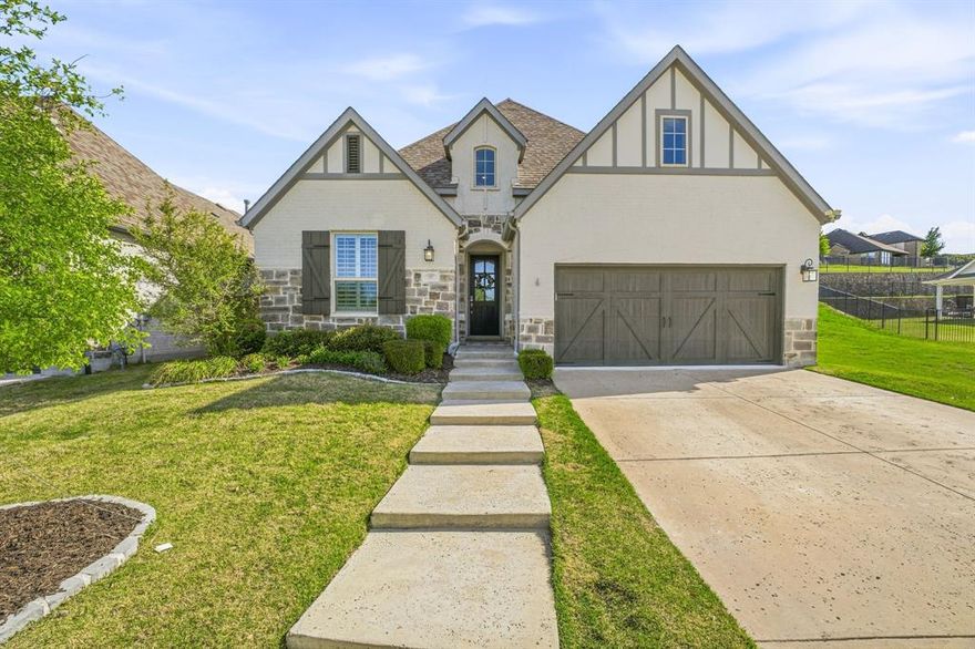PAID 2-1 BUYDOWN INCLUDED! ALEDO ISD! Stunning Highland Homes build on one of the most private lots in Walsh, with no neighbors on three sides and direct access to neighborhood trails just beyond the backyard. This BETTER THAN NEW home is loaded with upgrades and features a highly sought after layout with 4 bedrooms, a game room, media room, and a versatile flex space, offering incredible functionality for today’s lifestyle. An exceptional opportunity in Walsh Ranch offering one of the most spacious 4 bedroom layouts currently available at this price point. The open concept design features soaring 20 foot ceilings, a gas fireplace, and a huge gourmet kitchen ideal for entertaining. Highlights include an oversized island, upgraded cabinetry and countertops, marble herringbone backsplash, gas cooktop, double ovens, walk in pantry, and a built in buffet with additional storage and wine rack. Plantation shutters throughout and tinted windows provide both privacy and abundant natural light. A flexible downstairs space is perfect for a home office, gym, playroom, or additional living area. The oversized primary suite features a spa like bath with soaking tub, upgraded oversized shower, and generous closet space. Step outside to an extended covered patio with pergola and ceiling fan overlooking a tiered backyard and HOA maintained side yard, creating a true lock and leave lifestyle with enhanced privacy. Additional features include fresh landscaping, stone bordered flower beds, oversized garage, and easy access to Old Weatherford Road. Walsh Ranch amenities include 2 gig internet, front yard maintenance, fitness center, pools, parks, trails, co working space, fishing ponds, and more. Back on market at no fault of seller or property, buyer could not obtain financing.