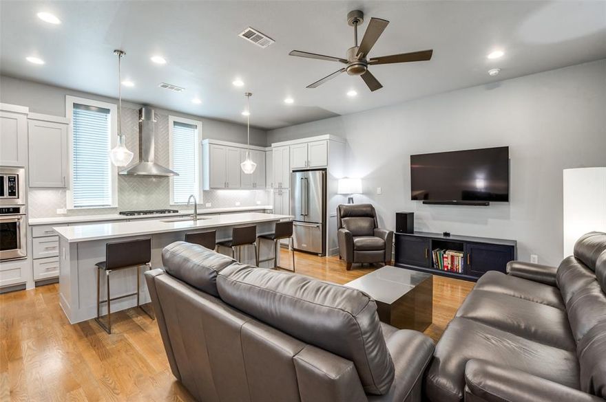 Modern Design Meets Urban Living in the Heart of Dallas! Welcome to 4776 Asher Place—an impeccably designed 2-bedroom, 2.5-bath contemporary townhome located in the gated Urban Place community just minutes from Lower Greenville, Deep Ellum, Uptown, and Downtown. This stylish 3-story home features clean architectural lines, high ceilings, and an open-concept layout ideal for entertaining.

The main living floor is filled with natural light and showcases hardwood floors, a sleek kitchen with quartz countertops, stainless steel appliances, and a large island with bar seating. Both bedrooms offer ensuite baths and modern finishes, while the spacious primary suite includes a spa-inspired bathroom and oversized shower.

Enjoy stunning Dallas views from your private rooftop deck—perfect for lounging or entertaining under the stars. Additional highlights include a tankless water heater, energy-efficient foam insulation, smart home wiring, and an attached two-car garage. HOA covers exterior maintenance, giving you low-maintenance, lock-and-leave convenience.

Don’t miss this opportunity to own a well-maintained home in one of Dallas’ most dynamic neighborhoods!