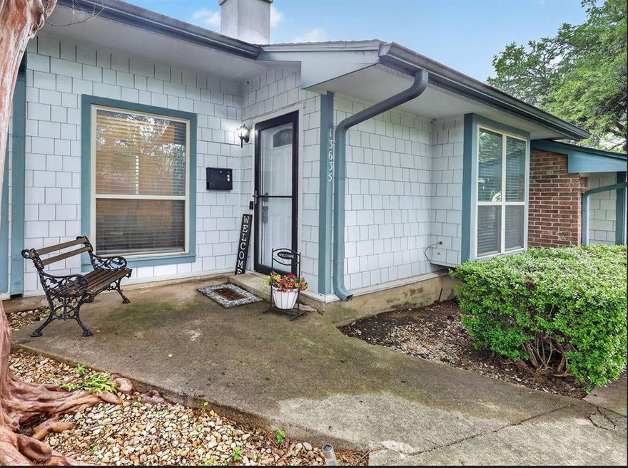 Adorable and move-in ready, this beautifully updated 3-bedroom, 2-bath townhome offers the perfect blend of comfort and convenience! Featuring fresh interior paint and stylish laminate wood flooring throughout, this home feels bright, clean, and inviting from the moment you walk in. The fully renovated kitchen is a standout, complete with shaker-style cabinetry, granite countertops, and stainless steel appliances. The oversized primary suite is a true retreat, featuring vaulted ceilings and a private ensuite bathroom. Two additional generously sized bedrooms share a full bath, offering flexibility for family, guests, or a home office. Step outside to your private patio and courtyard, complete with ambient lighting—an ideal space for relaxing evenings or hosting guests. Enjoy the convenience of two covered carport spaces with additional storage directly behind the unit, plus one extra assigned parking space. Low-maintenance living is made easy with an HOA that covers front yard care, and all exterior. Residents also enjoy access to community amenities including two swimming pools and a reservable clubhouse for social or family gatherings. Ideally located with quick access to US-75, I-635, the Dallas North Tollway, and President George Bush Turnpike, and zoned to highly rated Richardson ISD, this home is perfect for professionals, families, or anyone seeking convenient city living with a touch of suburban charm. All information deemed reliable, buyer and buyers agent to verify schools, room sizes, HOA etc. Ask agent about 1.75% of loan amount credit towards rate with preferred lender!