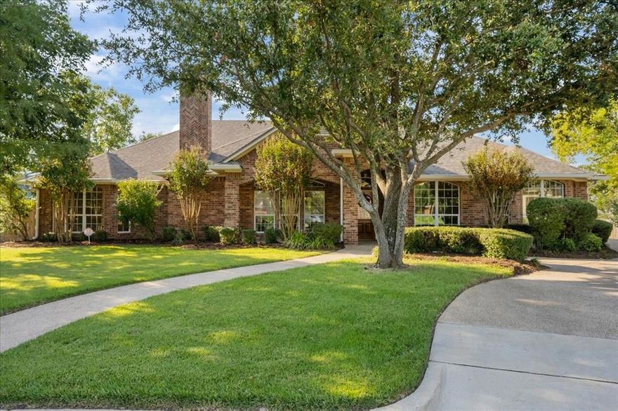 Nestled in a serene location backing up to the Lake Waco Golf Course, this stunning one-owner custom-built home offers breathtaking views and a blend of elegance and comfort. Featuring 4 spacious bedrooms and 3 bathrooms, 2 car garage with additional golf cart parking area.  This residence is designed for both entertaining and everyday living. As you enter, you’re welcomed with the beautiful custom features that set the tone for sophisticated gatherings. The heart of the home is a large open kitchen, equipped with a breakfast bar that invites casual dining and conversation. The kitchen flows seamlessly into the expansive family room, adorned with beautiful wood accents that add warmth and character. Step outside to discover a large covered patio, perfect for outdoor dining or relaxing while overlooking the sparkling pool and golf course. Enjoy the picturesque views of the lake from the second floor. This custom home is a true gem, combining comfortable living with the tranquility of nature at your doorstep.