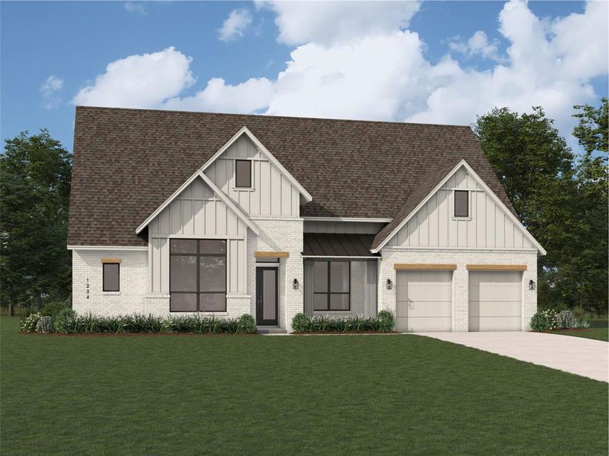 4 beds, 4 baths, 2 powder baths. Private baths for each bedroom, entertainment room, study. Upgrades include extended outdoor living, extended primary bedroom. 3 car tandem garage.