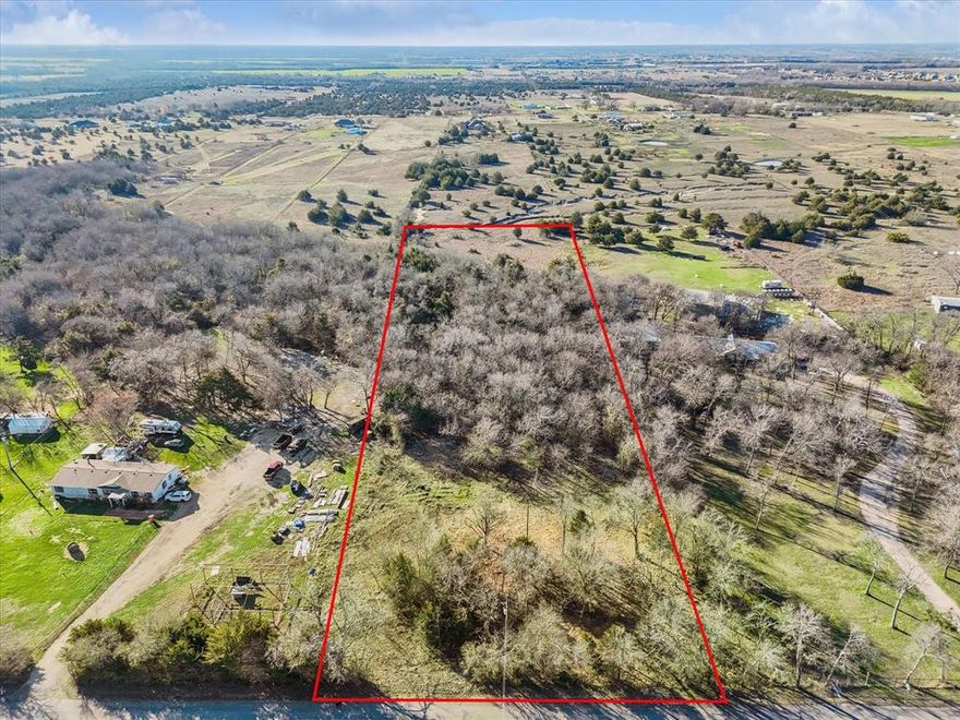 Come build your dream custom home! Bring your builder and enjoy this beautiful treed 5-acre property and take advantage of the opportunity as growth continues to reach the eastern boundaries of Collin County! The possibilities are endless - from residential to commercial to holding for investment purposes. Extremely close to the upcoming Collin County Outer Loop and other road expansions.  Utilities are already in place along with the septic system!!  Don't let this opportunity slip you by.  Historic Downtown Farmersville, Farmers & Fleas, Fine Arts on Main St and Chaparral Trail are just a few of the local attractions. Chaparral Trail actually crosses CR 656 just down the road from this property. State Hwy 78 and US 380 both nearby. Approximately 20-30 Minute drive will get you to Greenville, Wylie or McKinney. Now is the time to invest in this amazing area! Buy before the spring buyers come out and beat you to it! NO RESTRICTIONS!
