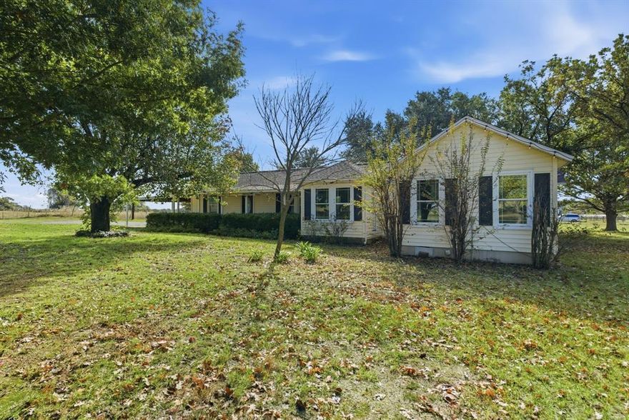 Come to the Country, with privacy and seclusion. This wonderful home boasts a large living area, separate dining, spacious kitchen, three large bedrooms and an office. Impressive attached covered back deck that overlooks the backyard, extra room to entertain and enjoy outdoor living. House is open, yet the bedrooms are tucked away and split for privacy. Ample windows throughout the house bring in natural light. Large laundry and pantry area with a freezer that will stay with the home as well. Main bedroom and bath are spacious with room in the bedroom for a sitting area, and the bath includes two separate vanities, separate shower, garden tub and two walk-in closets. Outside is a 900 SF shop with separate 200 amp electric service and plumbing, if you wish to add a bath. The shop has a partial addition that can be completed for future expansion. Air compressor is included. Property is fenced and has a great 3 car carport!  This home is close to Springtown and Azle, with a quick commute to 199 and Fort Worth. All of this on just over 2.5 acres, room for you and your animals to enjoy and call home!
--