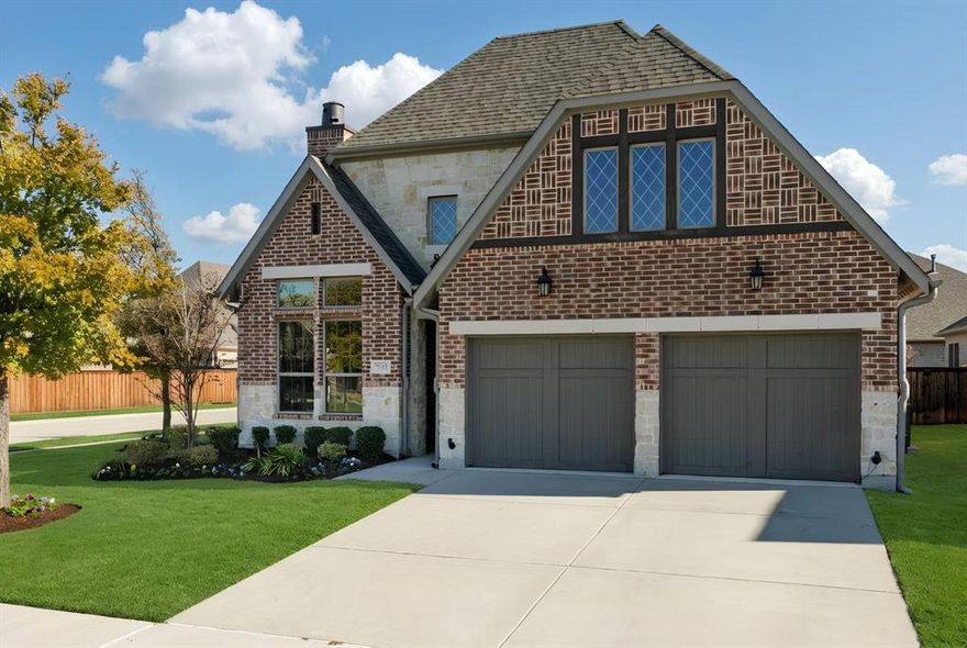 Welcome home to this beautifully maintained one-story residence located in a highly sought-after master-planned lakeside community on Lake Lewisville, where everyday living feels like a resort-style retreat. This thoughtfully designed home features two spacious bedrooms plus a private bonus office, ideal for remote work, a game room, or a creative space. The light-filled, open layout is perfect for both daily living and entertaining, with seamless flow between the living, dining, and kitchen areas. A standout feature is the seller-included 75-inch mounted TV with premium Sony Smart Home sound system, extending into the backyard for effortless indoor outdoor entertaining - perfect for game days, movie nights, and gatherings! The primary suite offers a peaceful escape with backyard views, while the secondary bedroom and full bath are thoughtfully placed for guest privacy. Enjoy outdoor living in the large, fenced backyard. The community elevates your lifestyle with access to a stunning lake-view community pool, pickleball courts, playgrounds, and scenic walking trails. Just steps from a nearby golf course and with a marina currently under development, this location offers an unmatched blend of relaxation and recreation. Conveniently located near shopping, dining, major highways, and top-rated schools, this turnkey home offers comfort, style, and exceptional value in a true resort-style setting. Seller is also including a water purification system!