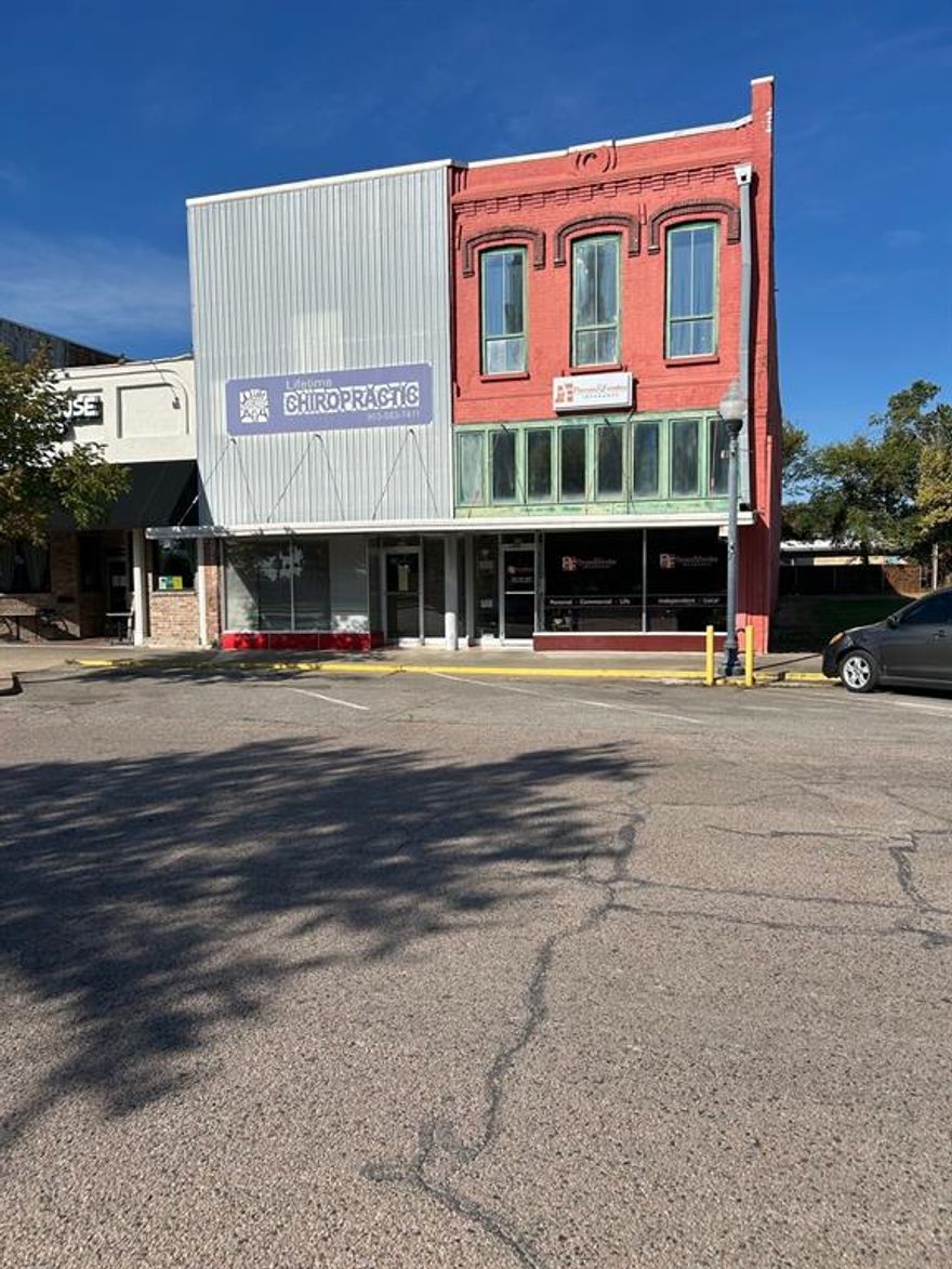 The subject property is a well designed office with recent use as a medical chiopractic office. The condition is good and fresh. Multiple room and areas offer many interior floorplan uses for a multiple business office, retail and  even speciality use as designed. The second floor has not been used in a very longtime, maybe 40+ years. The interior stairs have been removed but access is available from the adjacent property for viewing.
The location in downtown Bonham is very exciting and parking space availability if very good. There is rear property access also.
The sellers do have their medical office equipment on site at this time. The ground floor does offer 2,730 sf of space per Tax Data.
Fannin County and especially Bonham is growing along with most of the North Texas area markets.