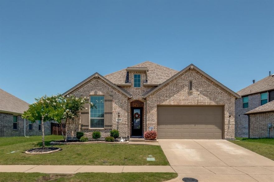 This impressive 4 bedroom 2.5 bathroom home nestled in the Community of Clements Ranch. With its thoughtfully designed open floor plan and amenities, this property offers the perfect blend of style and function. Upon entering you will be greeted by a sense of spaciousness and light. The kitchen features granite countertops a large island perfect for meal prep or casual dining and a gas stove. The living area seamlessly connects creating a warm and inviting space ideal for entertaining or daily life. A separate dining room offers a more formal setting for hosting dinner parties or family gatherings enhancing the homes versatility. The primary suite  is expansive enough to accommodate a cozy sitting area. The ensuite bathroom is designed for relaxation with its garden tub and separate shower. The custom walk in closet provides great storage solutions. Venture outside to the extended patio for quiet evenings. The backyard offers a canvas for gardening play or simply unwinding.