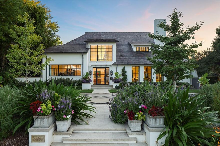 Located in prestigious Highland Park, 3509 Crescent was renovated & expanded in 2020 by SHM architects. This four-bedroom home showcases impeccable design and meticulous attention to detail, all set on a 0.506-acre lot. Natural light fills the home, highlighting white oak hardwood floors and custom lighting throughout. 

The chef’s kitchen features top-of-the-line appliances, a marble center island, and ample cooking space. Just off the kitchen is a sunlit breakfast room, and the formal dining room opens to the patio for al fresco dining. The open-concept layout flows into a cozy living room with a gas fireplace and wet bar. 

The downstairs primary suite offers vaulted ceilings, floor-to-ceiling windows, a gas fireplace, a luxurious marble bathroom, and two walk-in closets. A study and sitting room provide additional relaxation spaces. 

Upstairs, you’ll find a second primary suite with an en-suite bathroom, along with two additional en-suite bedrooms and a laundry room to complete the home. 

Step outside to a private oasis featuring a covered patio, pool, fire pit, garden with built-in grill, and turf lawn. Above the detached three-car garage are separate guest quarters with a bedroom and en-suite bathroom. 

Ideally located within walking distance of the vibrant Knox Street shopping and dining district, as well as the scenic Katy Trail, this home offers an unparalleled blend of luxury, comfort, and convenience.