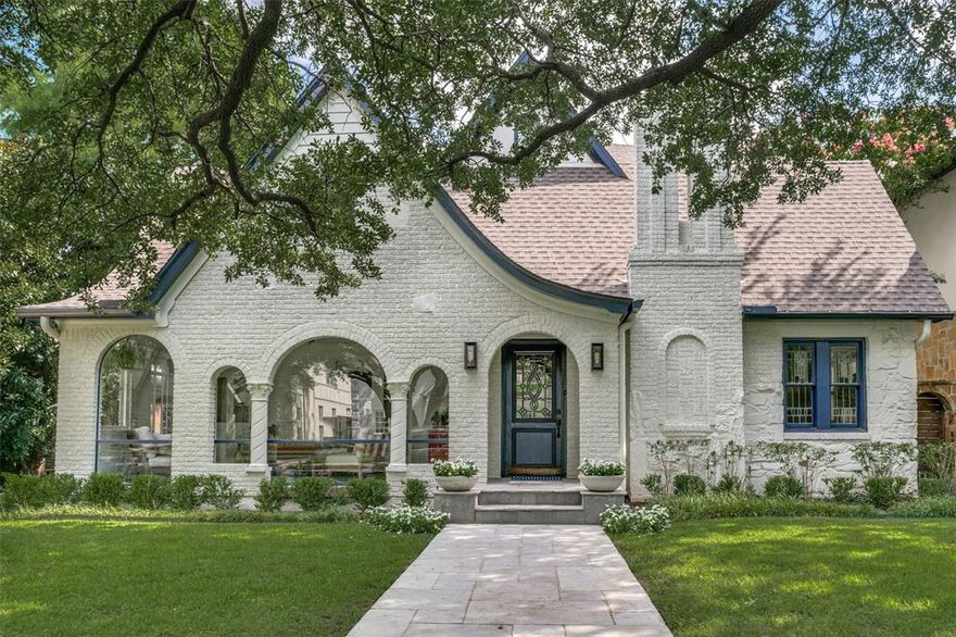 Don’t miss this timeless Tudor, where classic character meets contemporary comfort just steps from the highly coveted Bradfield Elementary and Highland Park Village. This beautifully updated 4 bedroom, 4.1 bathroom home offers a flexible floor plan designed for today’s lifestyle, complete with a versatile bonus room.

Rich hardwood floors, high ceilings, and an abundance of natural light set the stage as you enter the formal living and dining spaces. The heart of the home is a spacious, open-concept kitchen and great room, complemented by a beverage bar and a sun drenched breakfast room perfect for slow mornings. A cozy sunroom overlooks the charming, tree-lined street, adding to the home’s inviting appeal.

A convenient downstairs bedroom provides flexible living options, while upstairs, the primary suite features an en suite bath. Two additional bedrooms, one with its own en suite and a large bonus room with an attached bath offers endless possibilities for an additional bedroom, playroom, home office or an upstairs living room.

Step outside to your private backyard retreat, featuring a sparkling pool, low-maintenance turf, a 2-car garage and a side entry access into the home.

This is Highland Park living at its finest, classic charm, thoughtful updates, and an unbeatable location!