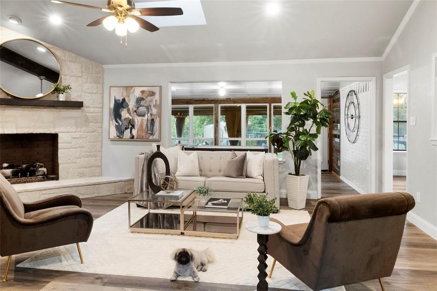 Welcome to 1140 Stoney Creek Dr, a rare creekside retreat in Cedar Hill offering comfort, efficiency, and natural beauty on more than an acre of meticulously landscaped grounds. This thoughtfully designed home features an open and versatile floor plan that seamlessly connects the kitchen, dining, and living areas, making it ideal for both everyday living and entertaining. Luxury vinyl wood plank flooring runs throughout the home, providing warmth and durability, while 2-inch blinds on every window add style and privacy.

Outdoor living is exceptional with a huge covered back patio and a charming gazebo positioned to overlook the creek, creating a serene setting for morning coffee, outdoor dining, or evening relaxation. The grounds have been professionally designed and maintained by a high-end landscaper and feature mature trees, lush gardens, and carefully curated plantings that offer year-round color and privacy. A whimsical turtle pond adds character, and the circular drive enhances curb appeal and convenience.

This property is as practical as it is picturesque. Solar panels paired with a Base Battery Backup System help offset utility costs and provide peace of mind during power outages. Two 10x20 outbuildings with electrical service offer excellent flexibility for storage, workshops, or hobbies. A full video surveillance security system adds an additional layer of security.

Significant behind-the-scenes upgrades include all new plumbing, updated electrical systems, and completed foundation work with a transferable warranty, offering long-term reliability and peace of mind for the next owner.

With its exceptional landscaping, creekside setting, and modern efficiencies, 1140 Stoney Creek Dr offers a lifestyle that balances tranquility with convenience. Located near shopping, dining, parks, and trails, this one-of-a-kind property delivers the best of Cedar Hill living in a private retreat you’ll be proud to call home. Schedule your showing today.