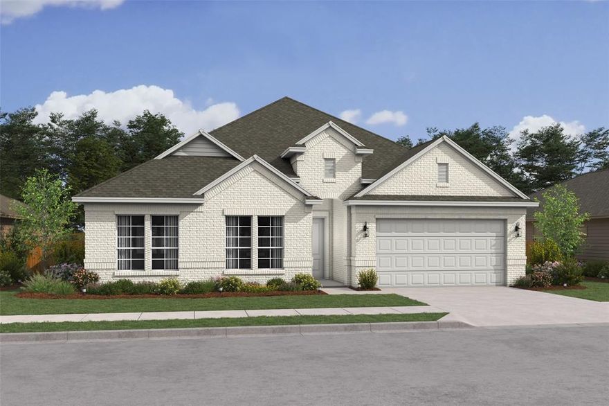 Located in Northwest ISD part of the master-planned Wellington community, the neighborhood offers amazing amenities including a resort-style pool, multi-use amenity center, playground, and walking trails. This convenient 1-story home provides comfortable living with 4 spacious bedrooms, 2.5 baths, 2,825 sq. ft. and a 3-car garage. Three secondary bedrooms surround an activity room that's bound to bring years of fun. The spacious kitchen with island overlooks a well-lit great room with a wall of windows looking out to the covered patio and backyard. The elegant primary bedroom features a walk-in closet and private bath with dual sinks and linen closet.