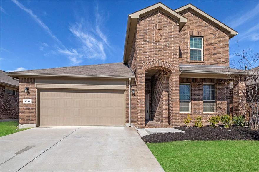 OPEN HOUSE ON 02.21 SATURDAY AT 2-4PM! *4 BED PLUS GAME ROOM!!*NORTHWEST ISD!!*HIGHLY SOUGHT AFTER COMMUNITY!!*
Located in the highly desirable Trails of Elizabeth Creek, this beautifully designed 4-bedroom, 3-bath home—built in 2020—offers a like-new feel with a flexible and functional layout. The main level features 3 bedrooms and 2 baths, while upstairs includes an additional bedroom, full bath, and spacious game room—ideal for guests, secondary living, work-from-home needs, or entertainment. An open-concept floorplan is anchored by expansive wide-plank Luxury Vinyl flooring, modern recessed lighting, updated paint, and elevated finishes throughout the main living areas. The light-filled living room flows seamlessly into the kitchen and dining space, creating an inviting environment for both everyday living and hosting. The kitchen showcases rich cabinetry, granite countertops, stainless steel appliances, a 5-burner gas range, walk-in pantry, and an oversized island with breakfast bar seating and storage. The private primary suite offers abundant natural light and a spa-inspired ensuite bath featuring a dual-sink vanity with extended counter space, soaking garden tub, and separate glass-enclosed shower. Upstairs, the game room provides a generous flex space with plush carpeting and an open overlook design, along with the fourth bedroom and full bath for added privacy and versatility. Step outside to a spacious backyard with a covered patio—perfect for weekend gatherings, outdoor dining, or relaxing evenings. The expansive grass area offers ample room for pets, play, and personalization. Ideally positioned within walking distance to the elementary school and community park, residents also enjoy exceptional neighborhood amenities including pools, splash pad, playgrounds, scenic walking trails, clubhouse, and community events—all conveniently located near shopping, dining, and major roadways.