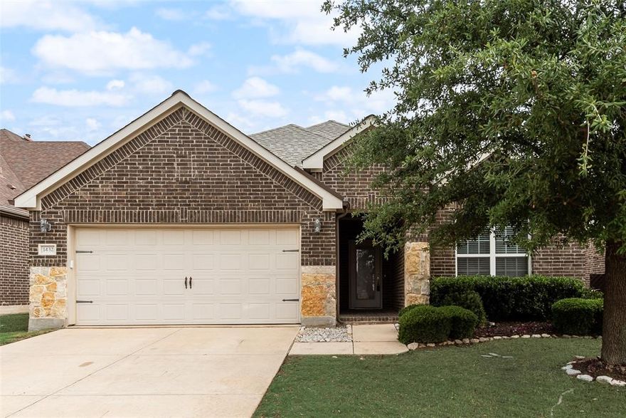 Well maintained and thoughtfully designed, this Canyon Falls home in Northlake offers an inviting open layout, stylish updates, and access to a community known for its natural beauty, recreation, and everyday convenience. New luxury vinyl plank flooring flows through the entry, living room, and primary bedroom, creating a fresh, cohesive feel from the moment you step inside. The spacious kitchen serves as the heart of the home with granite countertops, tile flooring, a gas cooktop, walk-in pantry, and a large island overlooking the living room for easy connection while cooking, hosting, or relaxing. Natural light fills the living area, and the adjacent study nook provides a practical spot for work, schoolwork, or daily planning. The large primary bedroom offers an airy retreat with abundant natural light and an ensuite bath featuring beautiful ceramic tile floors, a remodeled shower with a seamless glass door, a separate tub, and a walk-in closet designed for standout storage. The closet includes a built-in modular system and conveniently connects directly to the laundry room. A mudroom off the garage adds function with a large utility closet for added organization. HOA dues include front lawn mowing, 500 Mb internet, and DirecTV, adding valuable ease to daily living. Canyon Falls enhances the lifestyle with Graham Branch Creek Preserve, offering 200 acres of natural open space, oak hammocks, upland habitat, wetlands, trailheads, gathering spaces, and a dog park, all connected by paved and natural trails. Residents can also enjoy additional open space, ponds for catch-and-release fishing, swimming pools, a splash pad, playgrounds, Canyon Falls Club with a fitness center, and a robust lifestyle program. Located within highly rated Northwest ISD, this home blends comfort, smart design, and exceptional community amenities in a sought-after Northlake setting.