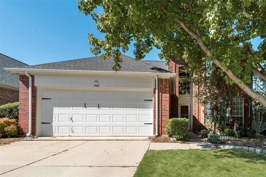 Stunning 4-bedroom, 2.5-bathroom residence in a highly sought-after Lake Dallas neighborhood, just a short walk from Lake Lewisville. With a spacious family and game room, a well-appointed kitchen, and two dining areas, it's perfect for both entertaining and relaxation. The primary suite is conveniently located on the ground floor. Unwind in the back yard and patio surrounded by mature trees for shade and privacy, with a professionally installed, well-maintain hot tub, perfect for year-round relaxation. Explore the walking trails. Indulge in exceptional birdwatching, fishing, and boating. The storage shed conveys with the property. This picturesque retreat offers the perfect blend of tranquility and urban accessibility, conveniently located near DFW airport, shopping, and dining. ORIGINAL OWNERS SINCE HOME WAS BUILT.