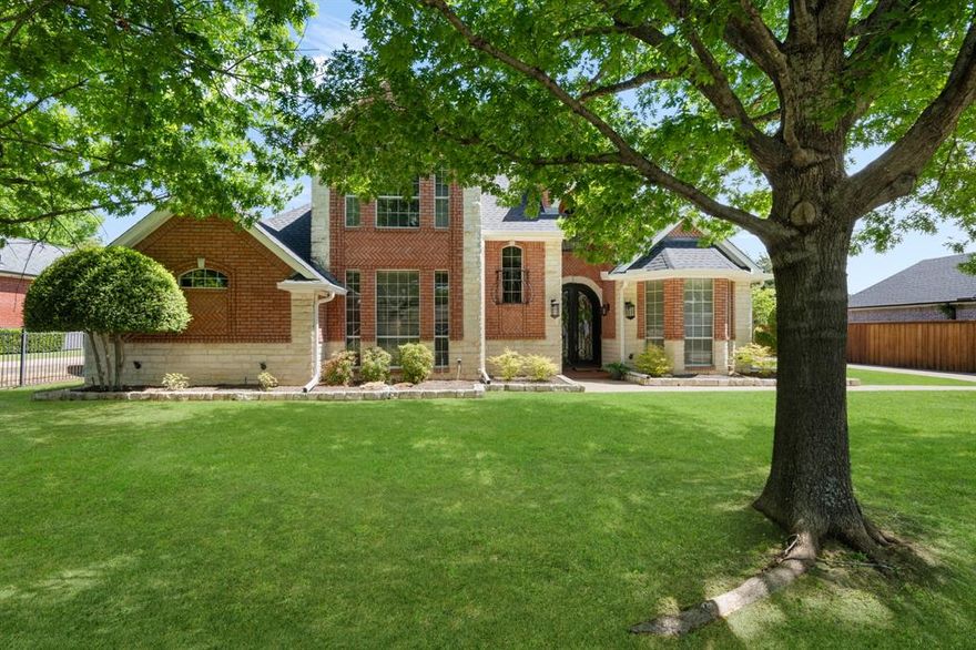 Located minutes from Walnut Creek Country Club and Mansfield High School, this unique property offers three separate living quarters, each with its own private entrance, ideal for multi-generational living or extended guests. The updated custom main home features quality finishes and numerous owner upgrades. A spacious mother-in-law suite includes a full kitchen and private living area, while the 28×23 bonus space above the oversized three-car garage offers a full bath and wet bar (easily convertible to a kitchen) and is currently used as a media room. Situated on nearly half an acre, the backyard retreat includes a recently resurfaced pool and stained privacy fence, providing plenty of space for relaxing or entertaining. Solar panels convey with the sale, offering energy efficiency and long-term savings. This rare property combines flexible living space, a large lot, and a prime Mansfield location.