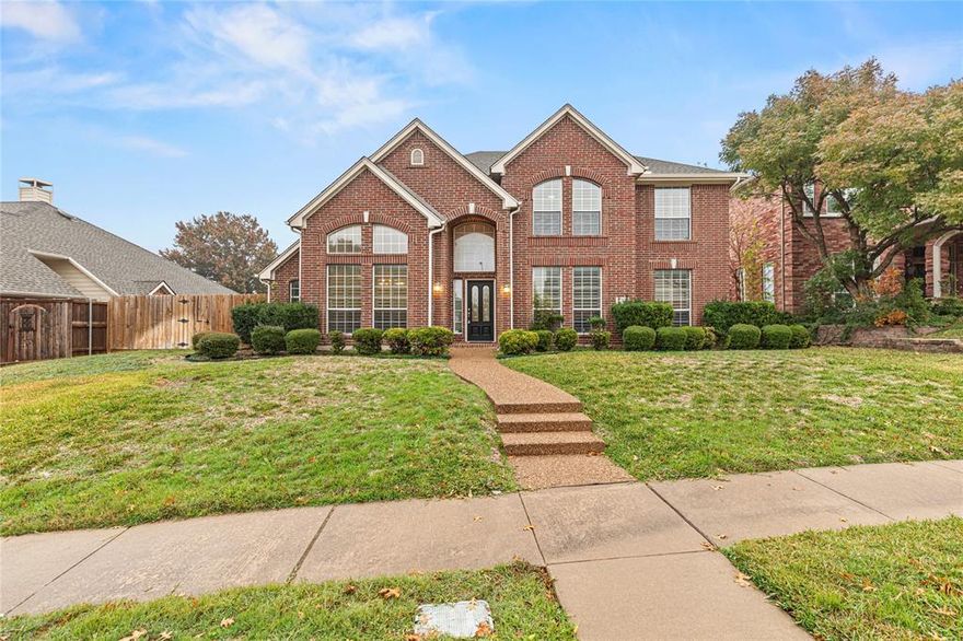 Tucked in one of the most sought-after neighborhoods of the Highlands of Preston Ridge, this spacious & meticulously maintained 4-bedr, 3-bath home offers an exceptional living experience. Be prepared to be captivated by the elegance & charm of paneled walls adding a touch of sophistication, the tiled fireplace serving as a focal point, & the spa-inspired bathrooms - a haven of relaxation with luxurious jet tubs perfect for unwinding. The heart of this home is the show-stopping kitchen! It's a culinary enthusiast's dream, featuring an innovative oven nestled within the island, a mile-long expanse of counterspace, and top-of-the-line appliances. But wait, there's more! Step outside to your private oasis where the real fun begins. The backyard is an entertainer's paradise, with a sparkling pool & a relaxing hot tub, surrounded by ample space for lounging and entertaining. With its spacious layout, luxurious amenities, and prime location, this property is a true masterpiece!