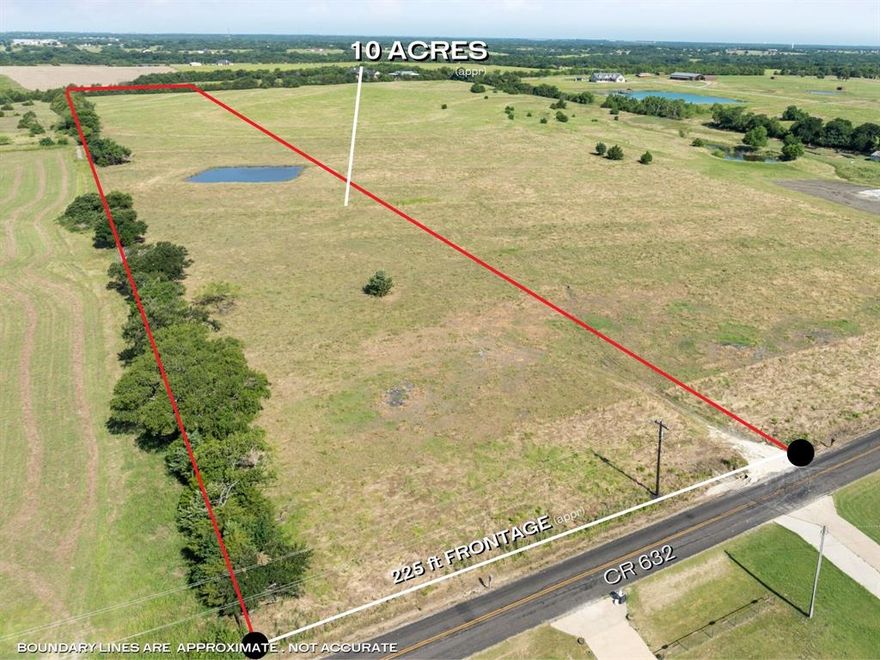 Escape the city and build your dream home on this beautiful 10-acre tract in one of Collin County’s fastest-growing areas. With 225 feet of paved road frontage, this property offers scenic hilltop views, a peaceful pond, and mature tree lines—providing a perfect blend of privacy, beauty, and open space.
Located just minutes from Blue Ridge and Highway 78, and with easy access to the future Collin County Outer Loop, this property offers quick commutes to McKinney, Melissa, Anna, Van Alstyne, Princeton, and Farmersville. Co-op water and electricity are available, and the land lies within the sought-after Blue Ridge ISD.

Whether you’re ready to build now or planning for the future, this land is a rare opportunity to create a private estate in a booming rural community.

More land available—up to 36 acres! Ask about additional acreage if you’re looking for more room to roam.
Please Note.  Listing Agent is also the property owner.  Deed restrictions are in place to preserve the integrity and value of the area.  No Mobile homes, No commercial businesses, and no subdividing in parcels smaller than 2 acres.