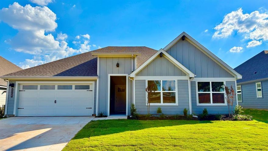 D.R. Horton America's Builder is Now Selling in the new phase at Sandstone Estates, in Granbury ISD!! A Fabulous Gated Community Offering Captivating Floorplans packed with a host of included features and high-end finishes designed for every stage of life!! Stunning Single Story 4 Bedroom plus Study Harrison Floorplan-Elevation F, with an estimated Spring completion. Open Concept Living, Dining and large Chef's Kitchen in the heart of the Home with big Island, Quartz Countertops, cabinet hardware, undercabinet lights, pendant lights, tiled backsplash, Stainless Steel Appliances, gas range, and walk-in Pantry. Spacious Living and large Primary Bedroom at the rear of the Home with Quartz Countertops, 5 ft oversized Shower and Walk-in Closet. Designer pkg including quartz Countertops in secondary bath, tiled Entry, Halls, Living, Dining and Wet areas plus Home is Connected Smart Home Technology. Covered back Patio, partial guttering, Garage Door Opener, 6-foot fenced Backyard, Landscaping pkg, Sprinkler System and more! Don't miss your chance to live in a luxurious gated community with a strong sense of community and convenient access to all that Granbury has to offer.