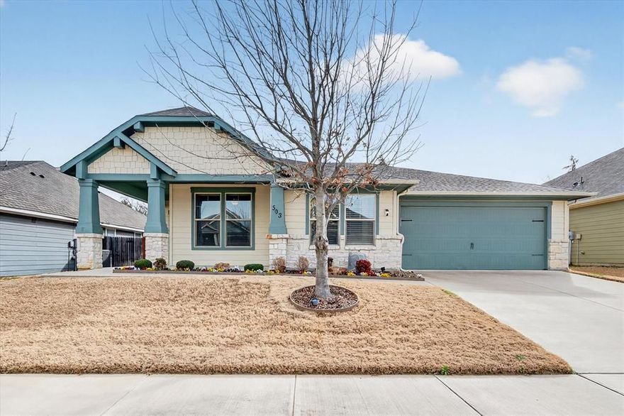 Welcome to this hidden gem in the heart of Mansfield, where comfort and convenience come together. Attractive curb appeal and a spacious covered front porch set the tone as you arrive. Inside, arched entryways and an open, airy layout offer the perfect blend of character and functionality.
Natural light fills the open floor plan, highlighting clean lines and modern finishes throughout. The living area provides plenty of space to relax or entertain and flows easily into the dining area and kitchen. The kitchen features stainless steel appliances, walk in pantry, abundant cabinetry, and granite countertops. Secondary bedrooms are split from the primary suite which includes a spa-like ensuite bath, walk in shower and a large closet with ample storage. Enjoy the outdoors year-round with an enclosed patio, plus a second patio and cozy deck—ideal for gatherings, grilling, or simply unwinding in your own peaceful space. Outside, the well-kept lawn and thoughtful landscaping enhance the home’s welcoming feel. Flexible layout with an additional room, perfect for dining, office, or second living. Rounding out the home are thoughtful upgrades that add comfort and peace of mind, including an entire-home surge protector, a newer HVAC system with a built-in air purifier, and a whole-home generator to keep everything running when you need it most. Conveniently located near shopping, dining, schools, and recreation, this home offers an exceptional lifestyle in a vibrant community. Don’t miss the chance to make it yours.