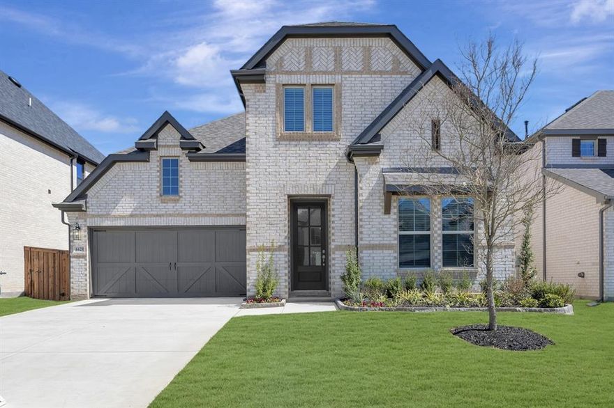 Built by M-I Homes. Welcome to 6620 Tadpole Trail, a spacious and stylish new construction home offering 4 bedrooms, 3.5 bathrooms, and a 2-car garage in one of McKinney’s most desirable communities.

Step inside and be greeted by an open-concept layout with soaring ceilings and high-end finishes throughout. The gourmet kitchen is the heart of the home, featuring built-in stainless steel appliances, a large island, and an extended walk-in pantry—ideal for home chefs and entertainers alike.

The kitchen opens to a generous family room with volume ceilings and a wall of windows overlooking the covered patio.

The first-floor owner's suite provides a peaceful retreat with a beautiful bay window that brings in natural light and adds extra charm. The deluxe en-suite bathroom includes dual vanities, a soaking tub, separate walk-in shower, and a spacious walk-in closet.

Also on the main floor are a secondary bedroom and full bath, a private study, and a convenient laundry room.

Upstairs, you'll find two additional bedrooms, a third full bath, a large game room with sloped ceilings, and a dedicated media room—perfect for movie nights or game day gatherings. A powder bath on the second floor adds even more functionality for guests.

With its thoughtful design, abundant space, and luxurious features, 6620 Tadpole Trail offers a lifestyle of comfort and convenience. Schedule your private tour today!
