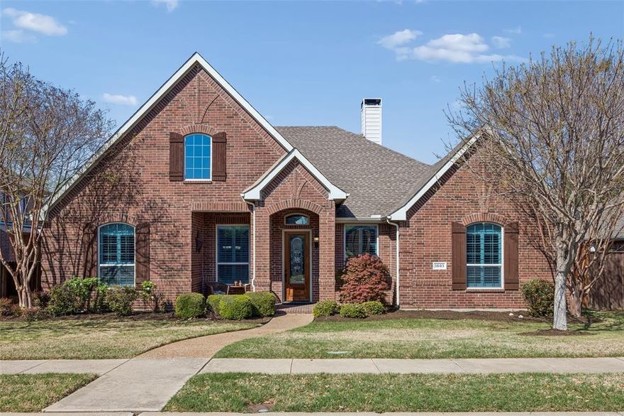 Charming and Spacious: Your Dream Home Awaits in Wylie, TX. Discover the perfect blend of comfort and sophistication in this stunning 4-bedroom, 3.5-bathroom with private office home located in the vibrant community of Wylie, TX. This well-appointed home offers a seamless open floor plan that is ideal for both entertaining and everyday living. Step inside to be greeted by beautiful wood floors that flow throughout the main living areas, creating an inviting atmosphere. The heart of the home is the cozy yet elegant living room, anchored by a charming gas fireplace, perfect for relaxing evenings. Adjoining the living room, the modern kitchen features ample cabinetry, sleek countertops, a central island, and state-of-the-art appliances, catering to both the home chef and casual cook alike. Each of the four spacious bedrooms is designed with comfort in mind, while the three-and-a-half baths offer convenience and luxury. The primary suite is a true retreat, boasting a generous walk-in closet and a spa-like ensuite bathroom with dual vanities, a soaking tub, and a separate shower. Moving outdoors, the inviting front porch sets the tone for this home's remarkable curb appeal. The covered back porch and private patio provide the ultimate setting for outdoor dining, lounging, or simply enjoying the serene surroundings of your backyard oasis that backs up to a greenbelt.  The practical aspects of this home include a rear entry two-car garage, offering ample storage and parking. Situated in a desirable neighborhood, this residence combines tranquility with accessibility to local amenities, schools, and parks, making it a coveted find.
Don't miss the opportunity to own this captivating property that truly embodies the essence of exceptional living. Your new lifestyle awaits in Wylie, TX.