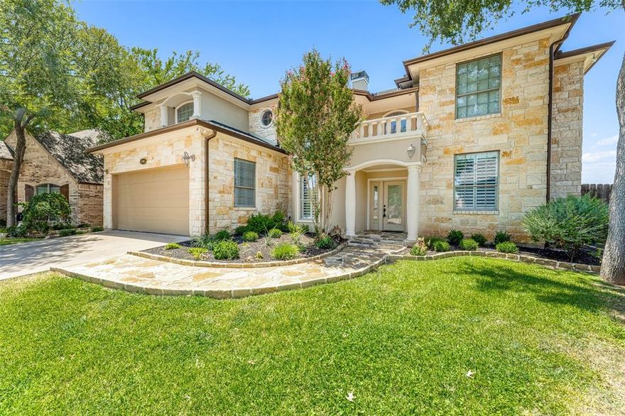This home qualifies for a limited-time lender-paid 2-1 buydown— reduced monthly payments for the first 2 years at no cost to the buyer or seller. Ask listing agent for details! Mediterranean design meets modern convenience in the heart of Granbury. Lake Forest, a cozy boutique neighborhood is just minutes from Lake Granbury, Lake Granbury Medical Center, Brawner Elementary and the Historic Granbury Square’s boutique shopping, fine dining and live entertainment. Large windows bathe this elegant home in soft, natural light. The open concept design features a soaring ceiling & fireplace in the living room that flows seamlessly into the well appointed kitchen. The primary bedroom with fireplace, private balcony, 2 walk in closets & luxurious ensuite bath does not disappoint. Two additional bedrooms, full bath and bonus room upstairs. New carpet on stairs & in bedrooms, granite counters throughout and hardwood floors flow through the living, dining & primary. Stone arches frame the large covered patio that leads to a fenced back yard with beautiful trees & plenty of play space. See it today!
