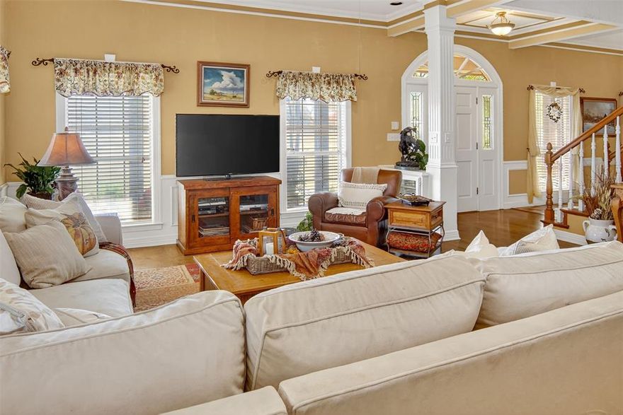 Situated on a beautiful 1.6-acre corner lot in the highly sought-after Aledo school district, this beautiful four-bedroom home is waiting for you to make it your own.  Offering a peaceful country feel but located just 20 minutes from downtown Fort Worth, this home checks all the boxes.  Interior features stainless appliances, unique tumble stone countertops, lots of storage, and gorgeous built-ins, not to mention beautiful hardwood maple flooring throughout much of the house.  Master ensuite is a must see, complete with two walk-in closets, his and her sinks, cedar closet, and a dry sauna.  With three traditional bedrooms and a spacious bedroom-playroom flex area, you'll have plenty of room for relaxing with family or entertaining large groups.  If you've outgrown your current space or just looking for a home with a tranquil vibe and plenty of room, you owe it to yourself to check out 216 Sam Bass Road.  Come see it today.