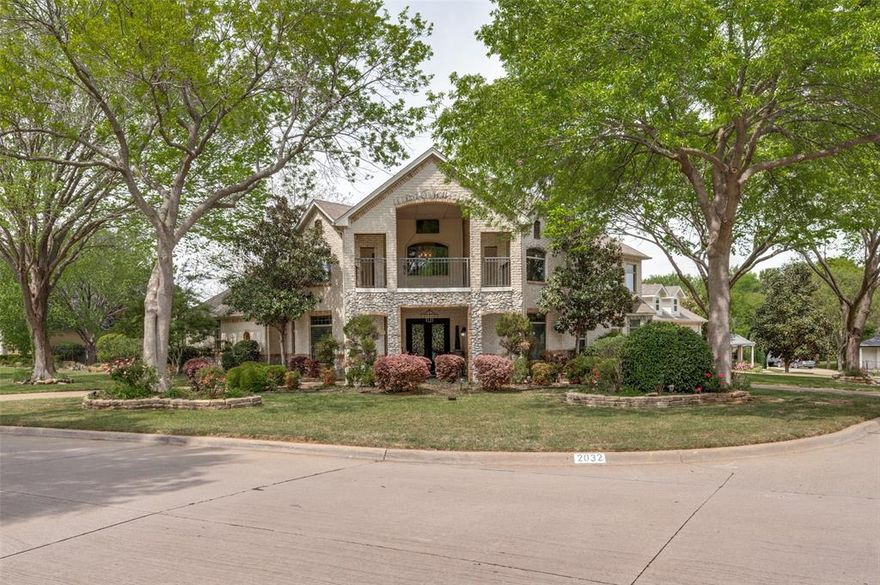 Exquisite custom-built home on a beautifully landscaped corner lot. This stunning 4-bedroom, 5-bath home offers a refined blend of luxury, comfort, and thoughtful design throughout. Situated on a meticulously maintained lot, the spacious open-concept layout is ideal for both everyday living and effortless entertaining.
The gourmet kitchen features stainless steel appliances, ceramic tile flooring, a dedicated butler’s area, and ample counter space, seamlessly connecting to the main living areas. The open living room is highlighted by soaring ceilings, a statement chandelier, and picturesque views of the backyard oasis, creating a bright and inviting atmosphere.
The primary suite serves as a private retreat, complete with a cozy fireplace, jetted soaking tub, oversized walk-in shower, and a generous walk-in closet.
Additional spaces include a light-filled sunroom, dedicated home office, and formal dining room. Upstairs, two private patios and a spacious game room with a full wet bar provide versatile areas for relaxation and entertaining.
Step outside to your own backyard retreat featuring a sparkling pool, spa, and cabana, perfect for hosting guests or unwinding in a serene setting.
Ideally located near top-rated schools, shopping, dining, and parks, with convenient access to Highways 287 and 360, this exceptional home offers both elegance and everyday convenience. A must-see to fully appreciate its quality and design.