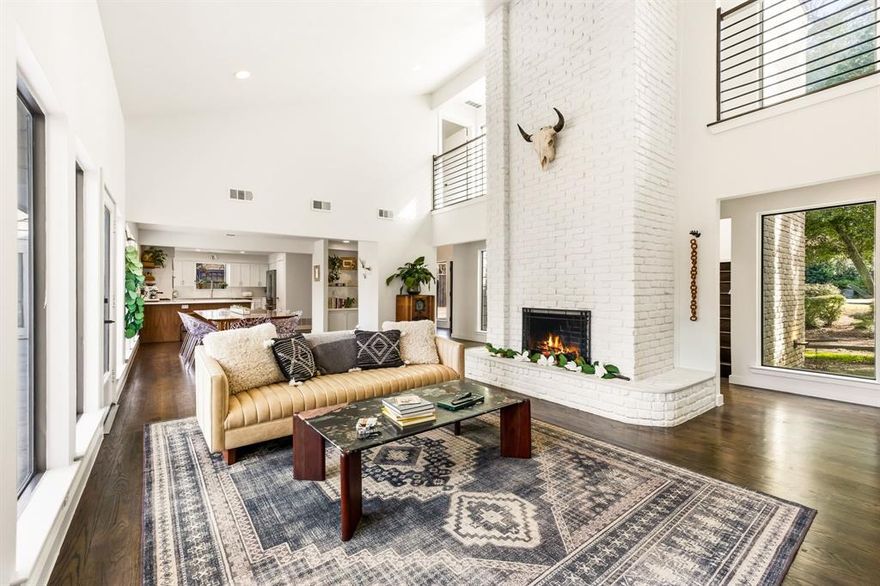 Nestled in a charming
neighborhood within the
Dallas Independent
School District, this
stunning two-story home
offers both serenity and
functionality. A sunlit foyer
welcomes you into an
open-concept layout that
seamlessly connects the
kitchen, living room, dining
area, and a private
sunroom—perfect for both
everyday living and
entertaining.
The home is filled with
abundant natural light,
with its many windows
creating a bright and
inviting atmosphere
throughout. The kitchen is
a true centerpiece,
featuring premium quartz
countertops, high-end
Bosch appliances, and
expansive windows that
enhance the space. It
flows effortlessly into a
spacious living room with
a cozy fireplace, as well as
a bright breakfast nook.
Step outside to a large, beautifully green backyard surrounded
by nature—an ideal setting for relaxing, entertaining, or enjoying
peaceful outdoor moments.
The main floor also includes a convenient mini bar, a guest
bedroom, a laundry room, and a dedicated gym space—
designed to suit a modern lifestyle.
Upstairs, the luxurious primary suite offers a large walk-in closet,
.dual vanities with quartz countertops, and a bathroom complete
with a spacious walk-in shower and an attached soaking tub.