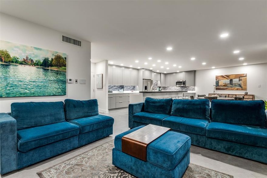 This condominium is truly one-of-a-kind. Taken down to the shell and meticulously rebuilt, this stunning residence has been entirely re-imagined with the same elevated finishes you find in high-end buildings. Every inch—literally every surface, system, and detail—has been transformed with exceptional craftsmanship and luxurious materials. Now configured as a sophisticated 2-bedroom (with an extra office space), 2.5-bath 2 car garage spaces retreat, the layout is ideal for both everyday living and elegant entertaining. Two large balconies, newly replaced walls of glass windows and doors with electric shades ?frame a coveted south-facing panorama, showcasing sweeping views of Downtown Dallas, Park Cities Baptist Church, Highland Park, University Park, and Preston Center. The open living spaces flow effortlessly, anchored by a designer kitchen and refined architectural elements that create a modern, gallery-like atmosphere. And the lifestyle? Unmatched. At Preston Tower, you may never need to leave the building. Enjoy on-site conveniences including: Hair salons and personal grooming services, tennis court and two pickleball courts,valet and 24-hour concierge, fire pit, pool, library, fitness center, dog park, secure parking and resort-style amenities.  HOA covers all utilities and HVAC maintenance.
This is elevated lock-and-leave living at its finest—rare, luxurious, and designed for someone who appreciates extraordinary quality.