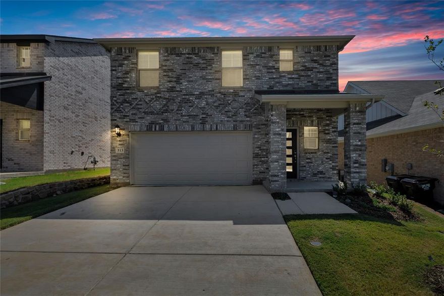 Brand new modern home. Be the first to lease it!  This spacious two-story property offers over 2100 sqft with all bedrooms located upstairs , as well as the laundry room, for added privacy and convenience. The open-concept main floor features a bright living area and modern kitchen equipped with a full appliance package including refrigerator, gas stove, washer, and dryer. Enjoy a large backyard perfect for outdoor living. Community amenities include a pool and amenity center. Available for immediate move-in. Schedule your showing today!