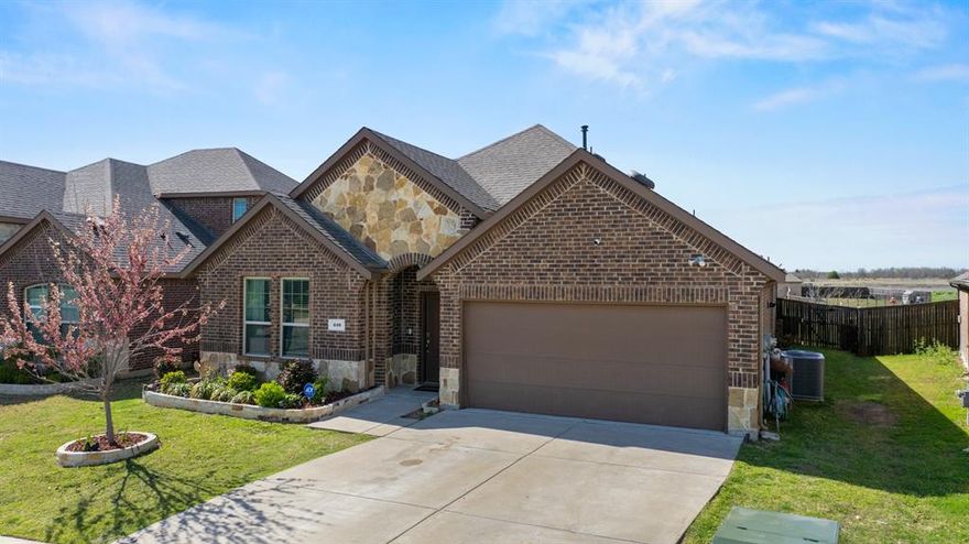 Welcome to this beautiful home in the sought after Williamsburg community in Fate, Texas. This well maintained property offers a perfect blend of comfort, space, and functionality, ideal for both everyday living and entertaining. The open concept layout features a spacious living area filled with natural light, seamlessly connecting to the kitchen and dining spaces.

The kitchen is designed with convenience in mind, offering ample cabinetry, generous counter space, and a layout perfect for gatherings. The primary suite provides a private retreat with a relaxing atmosphere, while the additional bedrooms offer flexibility for family, guests, or a home office.

Step outside to enjoy a generously sized backyard, perfect for outdoor activities, pets, or future customization. Located in a growing area with easy access to major highways, shopping, dining, and  schools, this home offers both comfort and convenience.

This is a great opportunity to own a home in one of Fate’s most desirable neighborhoods.