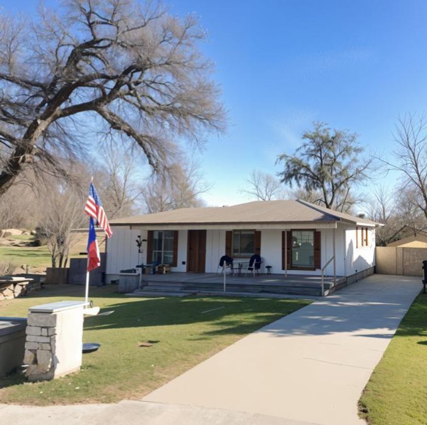 Location!  Adorable property in downtown Rockwall on oversized lot!  3 Bedroom, 1 Bath home that just had fresh paint, with a little TLC you can make this one your own.  Flexible spaces and room to expand on the current layout.  Impressive views from living room showcasing the large windows and refreshing natural light.  Large cedar front porch and accents.  Large rear porch overlooking backyard and pond.  New concrete drive.  Don't delay call today!  Park like setting in both the front and back yard.  Mature trees throughout.  This property is a blank canvas ready for your touches!  Great investment opportunity.  Close to Downtown Rockwall, Harry Myers Park and Lake Ray Hubbard.