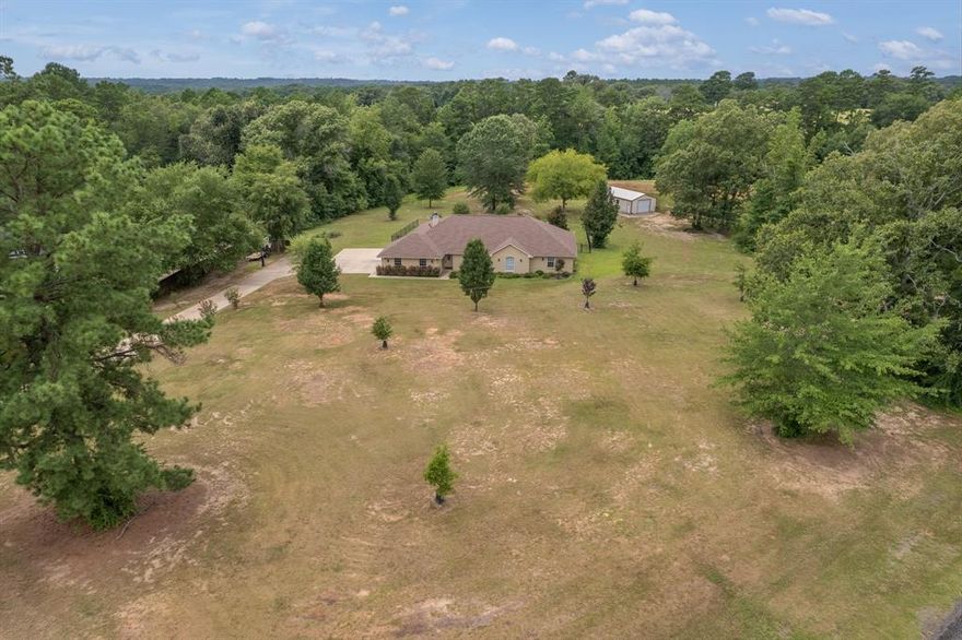 This property has everything you've been looking for in Bullard! 5 acres of rolling East Texas land, beautiful pool with waterslide, generous 20x40 shop, stocked catfish pond, with 4 bedrooms PLUS a game room, and a whole house generator! What more could you ask for? Tons of recent updates to the interior, including all new paint, complete master bath remodel with oversized tiled shower and so much storage, stacked stone surround fireplace, and new carpet in office and master. Kitchen was expanded to allow plenty of open dining space to entertain all of your family and friends. Stainless steel Kitchen Aid appliances and beautiful granite countertops! All in Bullard schools yet not too far from shopping and dining in Tyler. Call to schedule your personal showing today! *Sellers will give a $10,000 credit at closing to buyers to help with closing costs for buyers or to buy down interest rate!