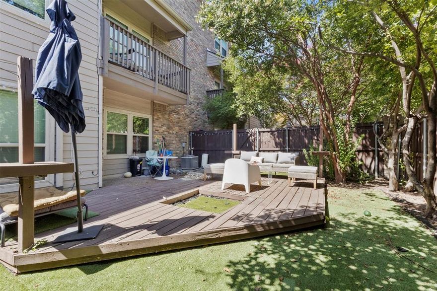 Discover this fantastic investment opportunity that is perfectly timed for a June move-in! This isn’t your average condo; it’s a lifestyle upgrade centered around a massive, sprawling backyard that is a total unicorn for this price point. The outdoor space is truly incredible, offering a private, lush escape with enough room for summer BBQs, gardening, or letting your pets roam—a rare find that feels much more like a single-family home than a traditional unit. Inside, the charm continues with a light-filled 1-bedroom layout plus a versatile bonus den that’s tailor-made for a high-end home office or cozy library. From the convenience of the attached one-car garage to the sparkling community pool just steps away, every detail is designed for easy living. Currently leased out through May, this property allows you to collect a final rent check before claiming the keys for yourself just in time for summer. Located minutes from the best of Addison, 635, and the Tollway, this is the turn-key, low-maintenance gem you’ve been waiting for!