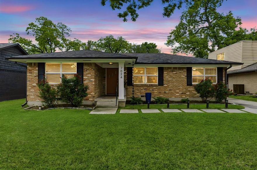 Beautifully updated and ideally located, this charming home is zoned to coveted Lakewood Elementary and offers easy access to White Rock Lake with neighborhood trail access just steps away. Featuring 3 bedrooms and 2 updated baths, this home offers comfortable living with thoughtful updates throughout. The open-concept layout creates seamless flow between the living, dining, and kitchen spaces—perfect for both everyday living and entertaining. The kitchen boasts stainless steel appliances, a built-in microwave, gas cooktop, farmhouse sink, and crisp white quartz countertops. Outside, enjoy a private backyard with a patio for entertaining, grassy play space, and a rear two-car garage—offering both function and charm in one of East Dallas’ most desirable locations. Sellers have updated all sewer lines to PVC!