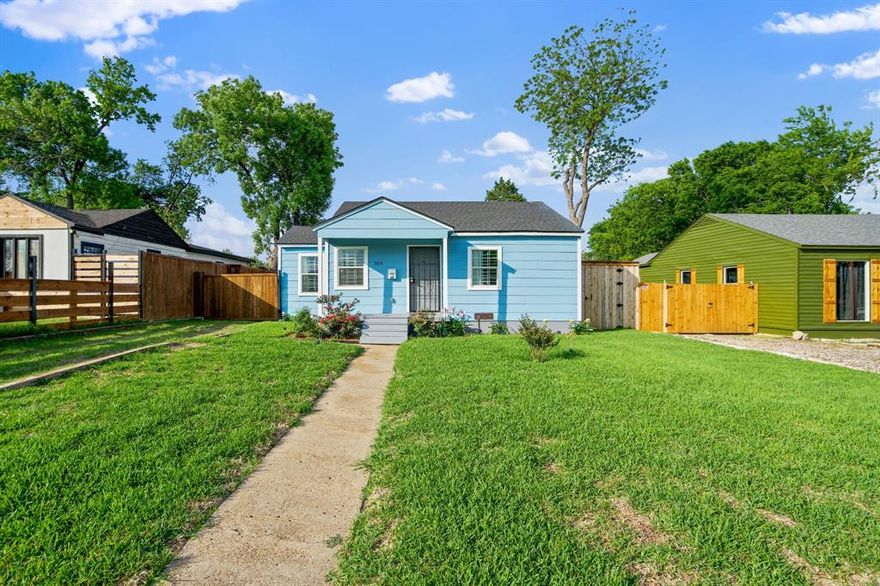 Charming single-story home located in an established South Dallas neighborhood, offering a functional layout and great potential for homeowners or investors alike. This 3-bedroom, 1-bath residence features approximately 899 square feet of living space, with a comfortable living area that flows into the kitchen and dining spaces.

The home includes laminate and tile flooring, central HVAC, and a traditional layout designed for everyday living. The kitchen comes equipped with essential appliances and ample cabinet space, while natural light enhances the interior throughout.

Situated on a spacious interior lot of over 7,500 square feet, the property features a large backyard with mature trees—ideal for outdoor enjoyment, expansion, or future improvements. Additional highlights include a detached garage, wood fencing, and city water and sewer utilities.

Conveniently located with access to major roadways, schools, and local amenities, this property presents an excellent opportunity for value-add improvements or long-term investment.