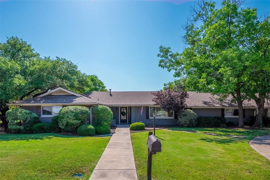 Sprawling Ranch Style Retreat on Over Half an Acre with Pool and Patio! Welcome to your own private oasis in the heart of Krum! This beautifully updated 4 bedroom, 2 bath ranch style home offers the perfect blend of charm, space, and modern comfort all on a lush 0.619 acre corner lot with mature oaks and pecan trees and a sparkling in ground pool overlooking wide open pastures.

Step inside to find a thoughtfully designed single level layout featuring two spacious living areas, a cozy dining room with a brick fireplace, and a walk through kitchen with granite countertops, farm sink, and separate walk in pantry. The quiet and peaceful private primary suite boasts built in cabinetry and backyard views.

Additional features include luxury vinyl plank flooring, high speed fiber internet, and smart home capabilities. Located in the desirable Krum ISD, with no HOA and quick access to Denton, Rayzor Ranch and surrounding areas.

Perfect for entertaining, the backyard is a showstopper covered patio, gunite in ground pool with partial privacy fence, fire pit, heavily tree and with plenty of grassy space for pets and play. A separate storage building offers endless possibilities long with a separat gate for RV boat parking.

Whether you’re relaxing poolside, hosting friends on the covered patio, or want to try your hand at gardening, this home delivers the lifestyle you’ve been dreaming of.