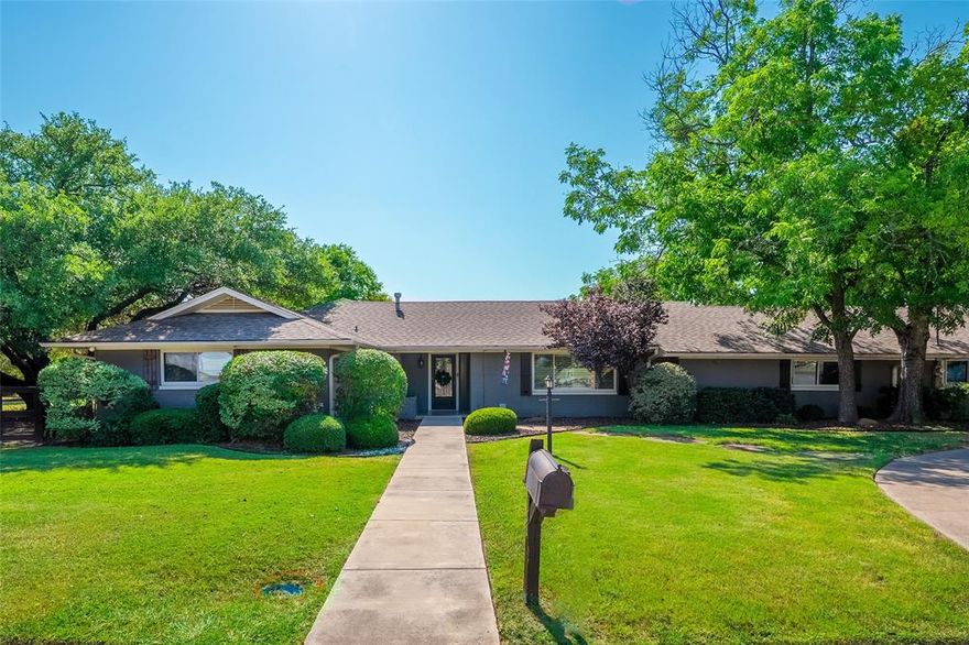 Sprawling Ranch Style Retreat on Over Half an Acre with Pool and Patio! Welcome to your own private oasis in the heart of Krum! This beautifully updated 4 bedroom, 2 bath ranch style home offers the perfect blend of charm, space, and modern comfort all on a lush 0.619 acre corner lot with mature oaks and pecan trees and a sparkling in ground pool overlooking wide open pastures.

Step inside to find a thoughtfully designed single level layout featuring two spacious living areas, a cozy dining room with a brick fireplace, and a walk through kitchen with granite countertops, farm sink, and separate walk in pantry. The quiet and peaceful private primary suite boasts built in cabinetry and backyard views.

Additional features include luxury vinyl plank flooring, high speed fiber internet, and smart home capabilities. Located in the desirable Krum ISD, with no HOA and quick access to Denton, Rayzor Ranch and surrounding areas.

Perfect for entertaining, the backyard is a showstopper covered patio, gunite in ground pool with partial privacy fence, fire pit, heavily tree and with plenty of grassy space for pets and play. A separate storage building offers endless possibilities long with a separat gate for RV boat parking.

Whether you’re relaxing poolside, hosting friends on the covered patio, or want to try your hand at gardening, this home delivers the lifestyle you’ve been dreaming of.