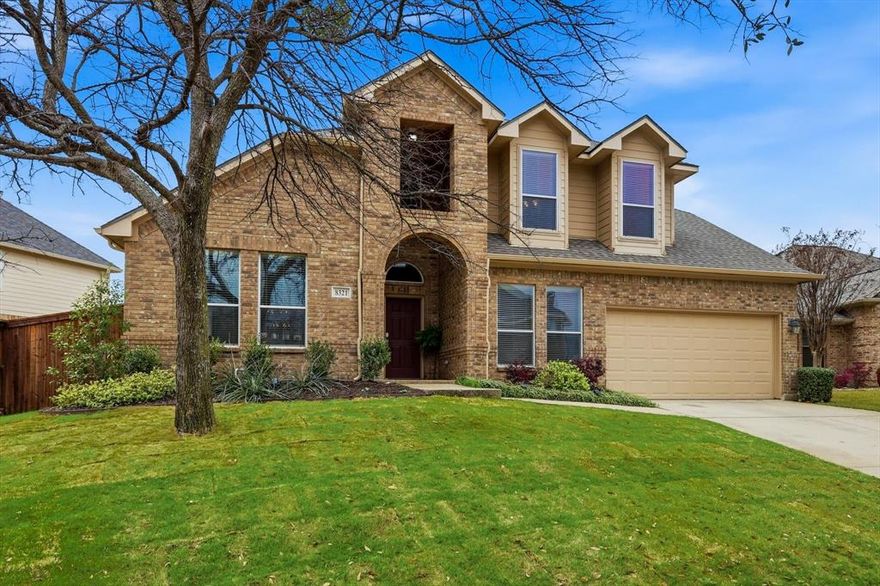 This stylish and functional home is ready for move in. Fresh paint and new floors throughout enhance the incredible value in this 5 bedroom 4 bath home in the award winning golf community of Lantana. The first thing you'll notice is just how much space there is in every room! The dedicated home office is no exception. With room for 2-3 desks and floor to ceiling built ins, you'll never need to commute. Formal living and dining rooms allow for entertaining, large holiday gathering spaces, or a music room. The main floor guest room is tucked away from the primary bedroom and has a full bath attached. And just wait until you see the kitchen! There you'll find wide open spaces and tons of cabinets and counter space. Flowing into the living room you'll love the natural light and ample space for relaxing. Out back you'll find a custom pool built for a friendly volleyball game on one side with a deeper side and a slide on the other. And the best part? You don't have to sacrifice yard space. The game room upstairs is perfect for movie nights, exercise space, or sleepovers and it has built ins to store books, collector items, or toys. With 3 bedrooms and 2 baths upstairs everyone can have their own space to relax. You can even ditch your gym membership because Lantana has 2 fully stocked fitness centers, tennis, basketball, and pickleball courts, and miles of hike and bike trails. Community amenities and convenience plus fresh, updated paint and floors with a main floor guest room and a pool AND a large yard makes this home the place you want to be!