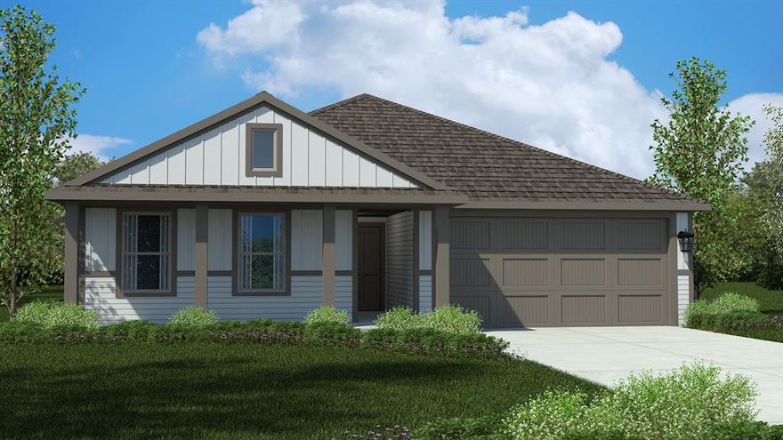 Beautiful new D.R. Horton home in the Townes Landing community located in Fort Worth and Everman ISD! The single-story Bellvue floorplan Elevation Y, with an estimated Summer completion, offers 3 bedrooms, 2 bathrooms, and a 2-car garage, thoughtfully designed with an open-concept layout that maximizes both comfort and functionality. The family room serves as the heart of the home and flows seamlessly into the dining nook and contemporary kitchen, creating a warm and inviting space ideal for everyday living and entertaining. The well-appointed kitchen features quartz countertops, 36” upper cabinets with hardware, stainless steel appliances, a gas range, stainless steel sink, center island, and a walk-in pantry for convenient storage. The private primary suite includes an en-suite bath with dual quartz vanities, a 5-foot oversized shower, and a walk-in closet located just off the bathroom. Two secondary bedrooms and a full bathroom with a quartz vanity top provide flexible space for family members, guests, or a home office. Luxury vinyl plank flooring extends throughout the main living areas and wet zones, combining durability with easy maintenance. This home is built with energy-efficient construction and includes America’s Smart Home Technology for modern comfort and everyday convenience. Exterior features include a professional landscape package, full sprinkler system with rain sensor, privacy fencing, and more. Residents of Townes Landing enjoy convenient access to I-35W, making commuting to major employers, shopping, dining, and entertainment a breeze. Downtown Fort Worth is just a short drive away, and DFW International Airport is approximately 30 minutes from your doorstep, placing you right in the heart of Tarrant County living.