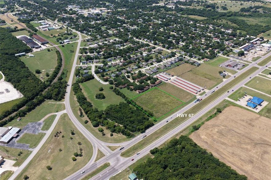 Located off HWY 67 with High visibility and easy access.? 2.285 acres located within city limits of Alvarado zoned in a PD with commercial and multifamily use.? City approved plans for a town home style apartments with commercial on the first floor.? Buy and build out or change to fit your needs.?