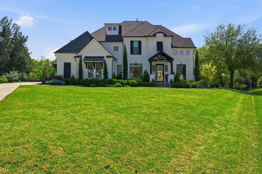 Beautiful 1-acre cul-de-sac home in the heart of Prosper: 4400+ sq.ft. , 5BR , 4.5+BA , 3 car garage, pool, professional landscaping, with mature shade trees along the back, a yard perfect for gardening or play. Tall ceilings and large windows give this home a spacious feel with lots of natural light. Whole house renovation in 2020 with new windows and doors, high-end finishes, premium high-end appliances, quartzite counter tops, and custom cabinetry. Large primary bedroom has sitting area with views of the pool along with a large bathroom and closet. Upstairs has 4 bedrooms, a learning area and game room. Original builder: Dave R. Williams with Southern Living floor plan. New roof in 2022. Prosper ISD. Zoned to Lilyana Elementary, Reynolds MS & Prosper HS.
