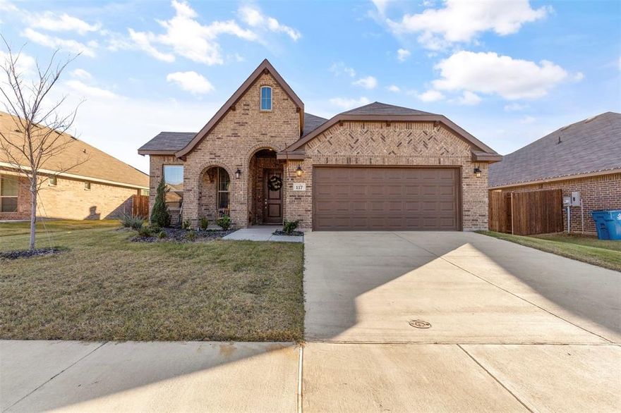Step inside to find a spacious living area featuring a cozy fireplace, seamlessly flowing into the kitchen and dining space. If you're moving to Keene , don't miss to check out  this opportunity to assume a low rate USDA loan for 3.375% in the desirable Bristol Oaks Community. This home offers a 3 bedrooms plus a study or use it as a 4th bedroom, with two great bathrooms. Your family members will surely enjoy the  open concept floor plan that this home offers. The kitchen offers a great granite island  and counter tops for easy meal preparation. Enjoy the cute , less maintenance backyard and take advantage the great parks nearby. Great location as it has easy access to both highway and tollway so easy commute to DFW.  Very close to SouthWestern University. Some warranty are still in place. So hurry schedule your tour today.