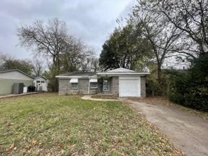 “Investor Special” This home features 3 bedrooms 1 bath, fenced in back yard with mature trees, brick and wood siding. A little TLC and cosmetic work could make this a very cute house that is close to I 30, I 80 and 635 and shopping. Park down the street. House does need work and is priced accordingly. No blind offers accepted , being sold as is, where is.